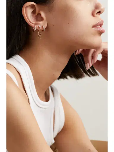 Anita Ko Bobbi 18-karat Rose Gold Diamond Hoop Earrings | Thumbnail 4 Anita Ko Bobbi 18-karat Rose Gold Diamond Hoop Earrings | Thumbnail 4