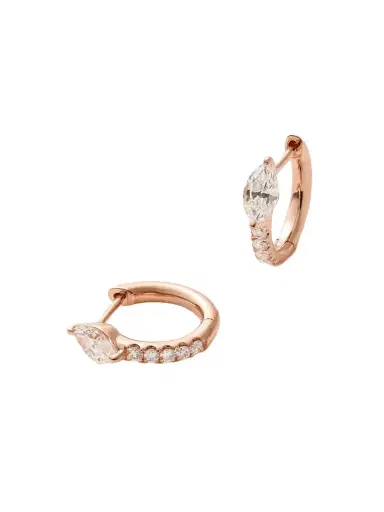 Anita Ko Bobbi 18-karat Rose Gold Diamond Hoop Earrings | Thumbnail 1 Anita Ko Bobbi 18-karat Rose Gold Diamond Hoop Earrings | Thumbnail 1