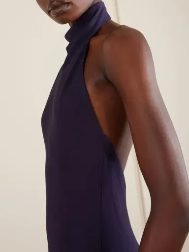 Alaïa Open-back Asymmetric Ribbed Jersey Maxi Dress | Thumbnail 4 Alaïa Open-back Asymmetric Ribbed Jersey Maxi Dress | Thumbnail 4