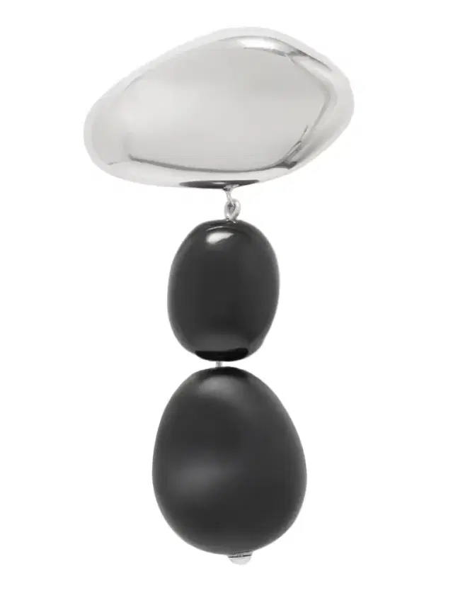 AGMES Tess Sterling Silver Onyx Brooch