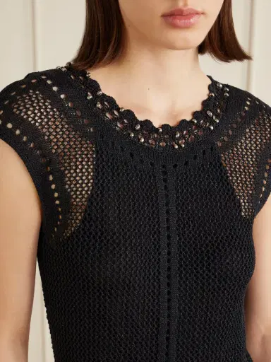 Isabel Marant Metaya Crocheted Cotton-blend Coverup | Thumbnail 4 Isabel Marant Metaya Crocheted Cotton-blend Coverup | Thumbnail 4