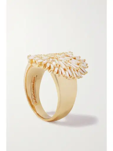 Suzanne Kalan Heart 18-karat Gold Diamond Ring | Thumbnail 5 Suzanne Kalan Heart 18-karat Gold Diamond Ring | Thumbnail 5