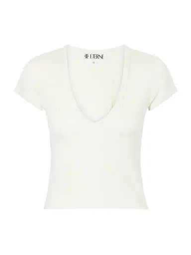 ÉTERNE Ribbed Jersey T-shirt | Thumbnail 1 ÉTERNE Ribbed Jersey T-shirt | Thumbnail 1