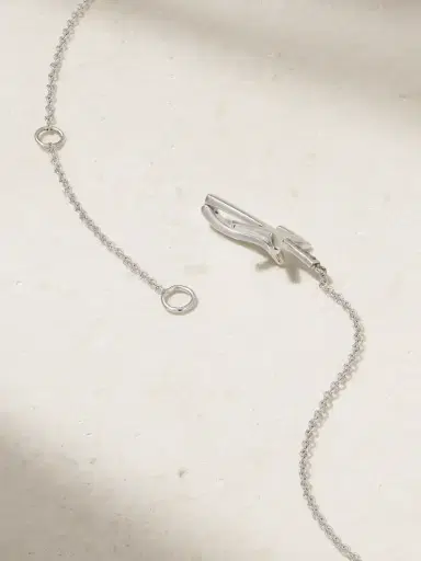 Nikos Koulis Oui 18-karat White Gold, Diamond And Enamel Necklace | Thumbnail 3 Nikos Koulis Oui 18-karat White Gold, Diamond And Enamel Necklace | Thumbnail 3