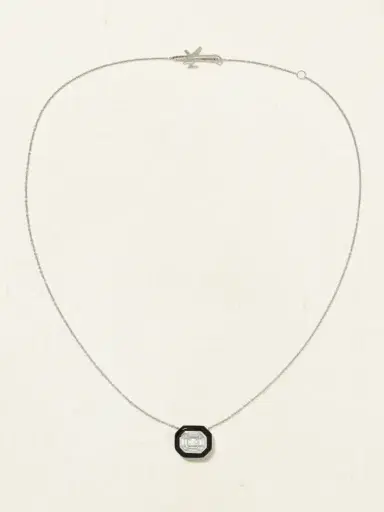 Nikos Koulis Oui 18-karat White Gold, Diamond And Enamel Necklace | Thumbnail 4 Nikos Koulis Oui 18-karat White Gold, Diamond And Enamel Necklace | Thumbnail 4
