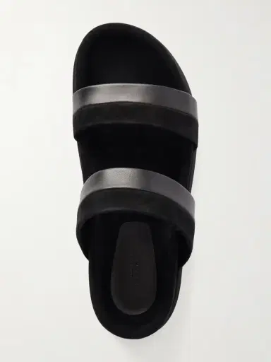 Gabriela Hearst Low Striker Paneled Suede And Leather Sandals | Thumbnail 6