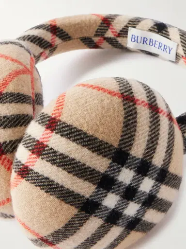 Burberry Checked Wool And Cashmere-blend Earmuffs | Thumbnail 3