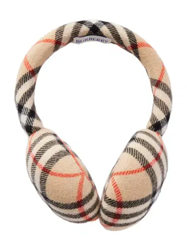 Burberry Checked Wool And Cashmere-blend Earmuffs | Thumbnail 1