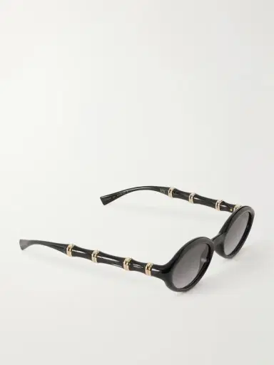 Gucci Eyewear Bamboopop Round-frame Acetate Sunglasses | Thumbnail 3