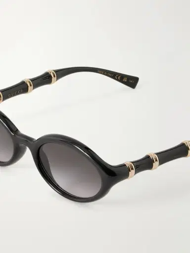 Gucci Eyewear Bamboopop Round-frame Acetate Sunglasses | Thumbnail 4