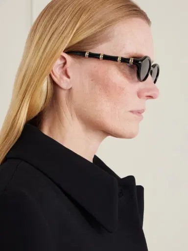 Gucci Eyewear Bamboopop Round-frame Acetate Sunglasses | Thumbnail 5