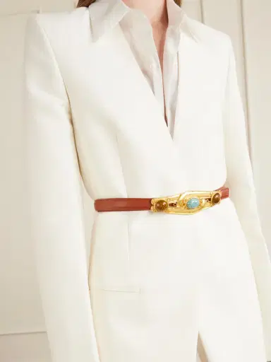 Sonia Petroff Eterna Gold-tone, Leather And Resin Belt | Thumbnail 2