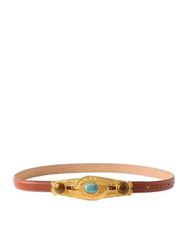 Sonia Petroff Eterna Gold-tone, Leather And Resin Belt | Thumbnail 1