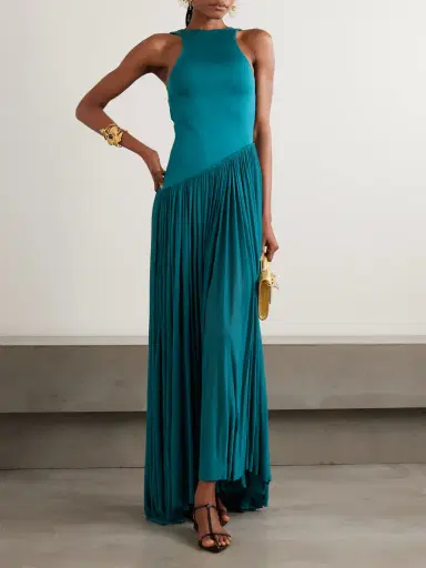 Zimmermann Luna Asymmetric Cutout Pleated Jersey Gown | Thumbnail 2 Zimmermann Luna Asymmetric Cutout Pleated Jersey Gown | Thumbnail 2