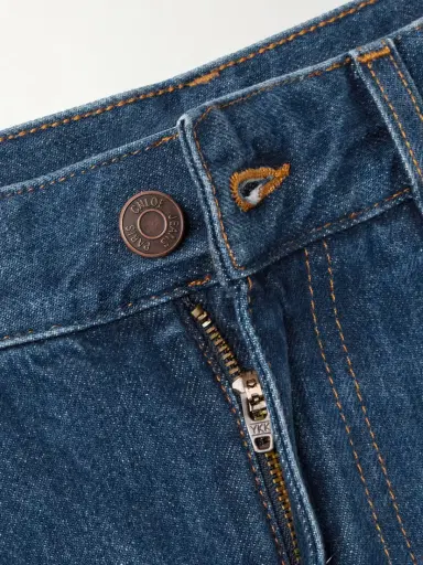 Chloé Cropped Distressed High-rise Wide-leg Jeans | Thumbnail 5