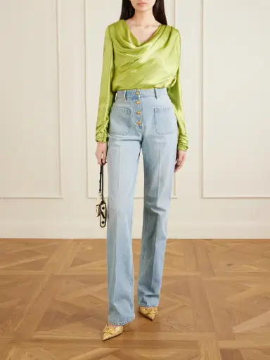 Valentino Garavani Silk-satin Blouse | Thumbnail 2 Valentino Garavani Silk-satin Blouse | Thumbnail 2