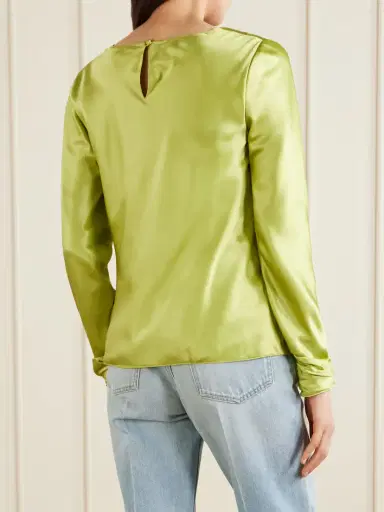 Valentino Garavani Silk-satin Blouse | Thumbnail 4 Valentino Garavani Silk-satin Blouse | Thumbnail 4