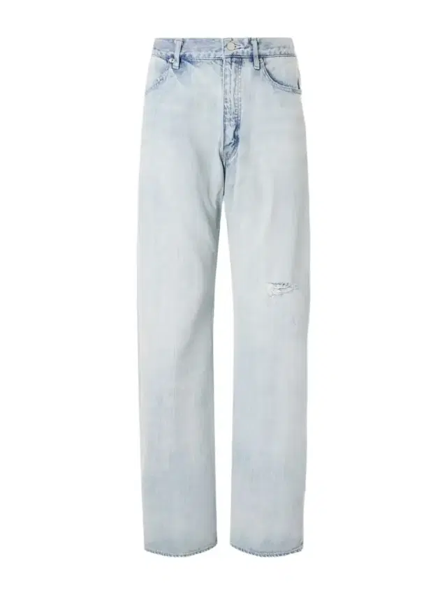 Auralee Distressed Wide-leg Jeans