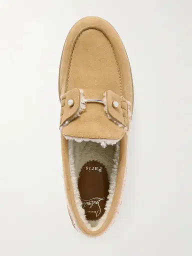 Christian Louboutin Chambeliboat Shearling-lined Suede Loafers | Thumbnail 6