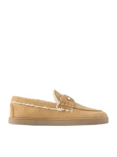 Christian Louboutin Chambeliboat Shearling-lined Suede Loafers | Thumbnail 1