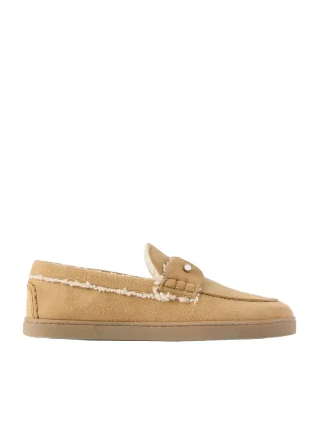 Christian Louboutin Chambeliboat Shearling-lined Suede Loafers