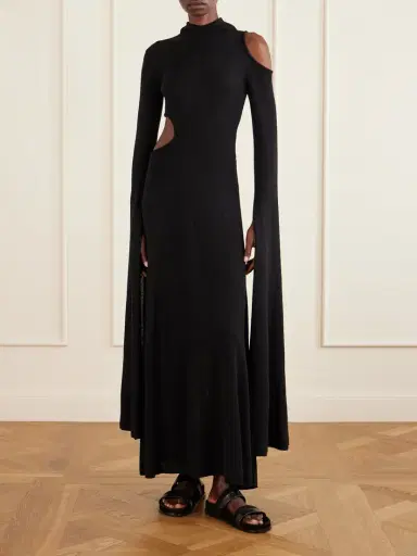 Gabriela Hearst Daya Hooded Cutout Silk Maxi Dress | Thumbnail 2 Gabriela Hearst Daya Hooded Cutout Silk Maxi Dress | Thumbnail 2