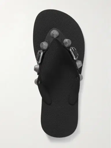 Balenciaga Cagole Embellished Rubber Flip Flops | Thumbnail 5 Balenciaga Cagole Embellished Rubber Flip Flops | Thumbnail 5