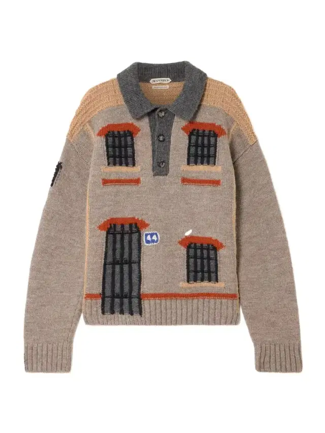 JW Anderson Intarsia-knit Wool Polo Sweater