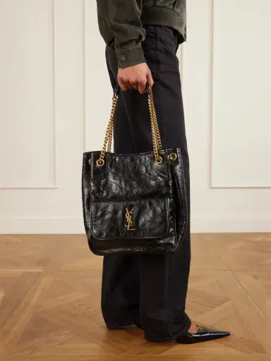 Saint Laurent Niki Small Crinkled-leather Tote | Thumbnail 3 Saint Laurent Niki Small Crinkled-leather Tote | Thumbnail 3