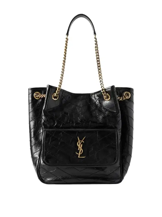 Niki Small Crinkled-leather Tote