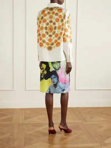 Versace Printed Silk-twill Shirt | Thumbnail 4