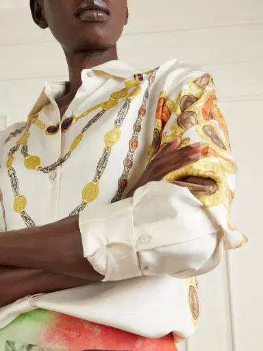 Versace Printed Silk-twill Shirt | Thumbnail 5
