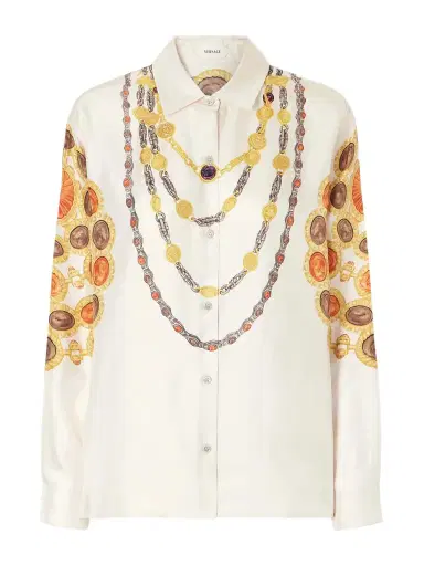 Versace Printed Silk-twill Shirt | Thumbnail 1
