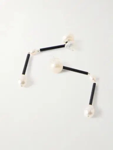 Sophie Buhai Medium Osiris Silver, Pearl And Glass Earrings | Thumbnail 3