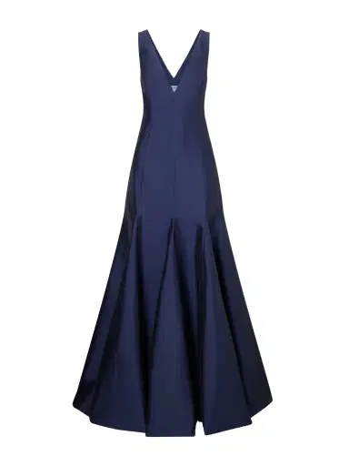 BERNADETTE Aurelia Paneled Crepe Gown - Midnight blue | Thumbnail 1 BERNADETTE Aurelia Paneled Crepe Gown - Midnight blue | Thumbnail 1