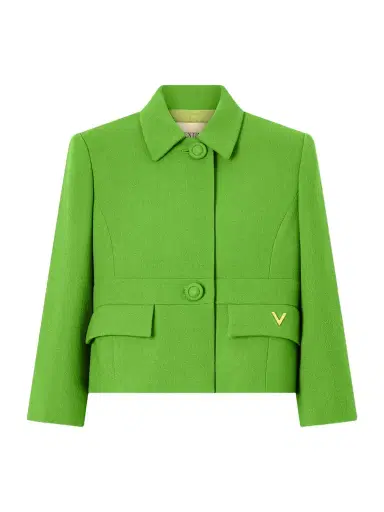Valentino Garavani Cropped Wool-crepe Jacket | Thumbnail 1 Valentino Garavani Cropped Wool-crepe Jacket | Thumbnail 1