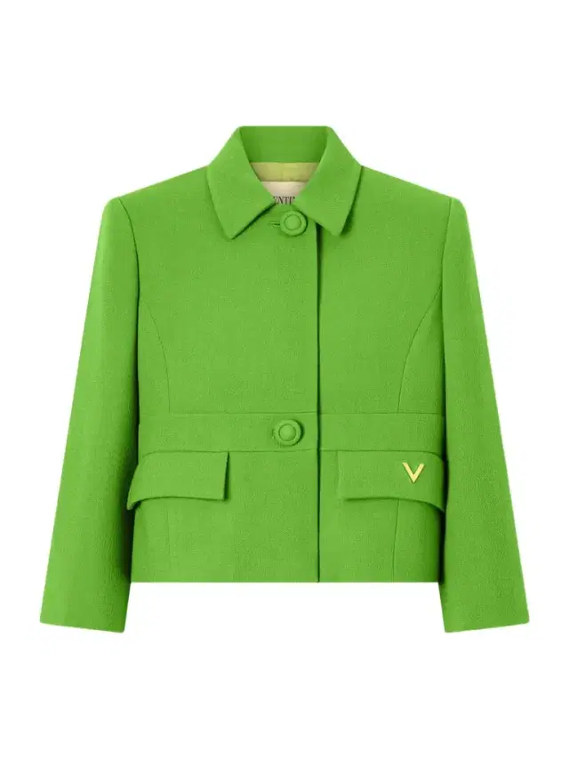 Valentino Garavani Cropped Wool-crepe Jacket