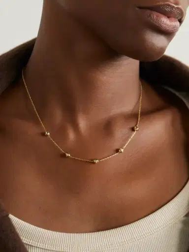L’Atelier Nawbar Atoms The 5 Dots 18-karat Gold Diamond Necklace | Thumbnail 2