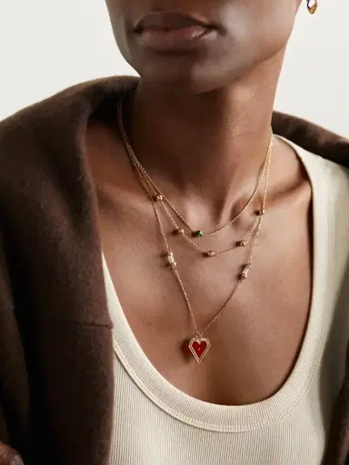 L’Atelier Nawbar Atoms The 5 Dots 18-karat Gold Diamond Necklace | Thumbnail 5