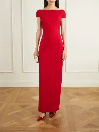Solace London Kyra Off-the-shoulder Crepe Gown | Thumbnail 2 Solace London Kyra Off-the-shoulder Crepe Gown | Thumbnail 2