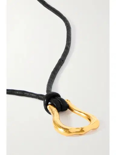 Alighieri + Net Sustain The Mini Link Of Wanderlust Gold-plated Cord Necklace | Thumbnail 4