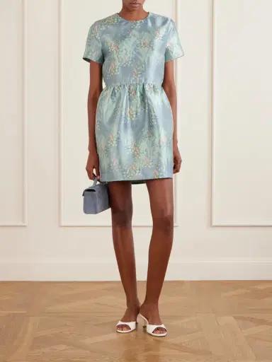 BERNADETTE Lily Of The Valley Crepe Mini Dress | Thumbnail 2 BERNADETTE Lily Of The Valley Crepe Mini Dress | Thumbnail 2