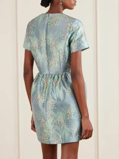 BERNADETTE Lily Of The Valley Crepe Mini Dress | Thumbnail 3 BERNADETTE Lily Of The Valley Crepe Mini Dress | Thumbnail 3