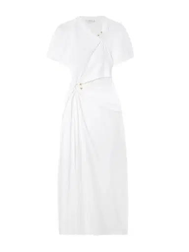 Rabanne Embellished Cutout Jersey Midi Dress | Thumbnail 1 Rabanne Embellished Cutout Jersey Midi Dress | Thumbnail 1