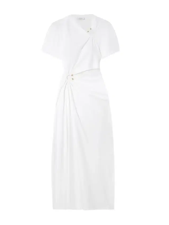 Rabanne Embellished Cutout Jersey Midi Dress