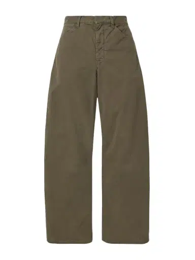 Nili Lotan Tribeca Brushed Cotton-blend Twill Barrel-leg Pants | Thumbnail 1