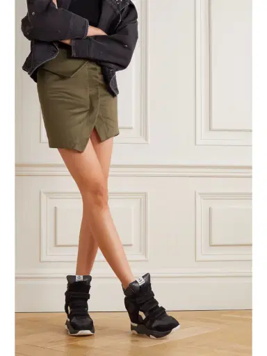Isabel Marant Balskee Leather And Suede High-top Wedge Sneakers | Thumbnail 2 Isabel Marant Balskee Leather And Suede High-top Wedge Sneakers | Thumbnail 2