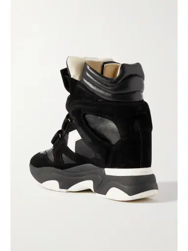 Isabel Marant Balskee Leather And Suede High-top Wedge Sneakers | Thumbnail 3 Isabel Marant Balskee Leather And Suede High-top Wedge Sneakers | Thumbnail 3