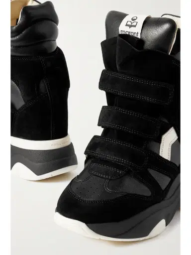 Isabel Marant Balskee Leather And Suede High-top Wedge Sneakers | Thumbnail 4 Isabel Marant Balskee Leather And Suede High-top Wedge Sneakers | Thumbnail 4