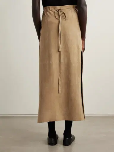 The Row Danas Paneled Suede Midi Skirt | Thumbnail 4 The Row Danas Paneled Suede Midi Skirt | Thumbnail 4